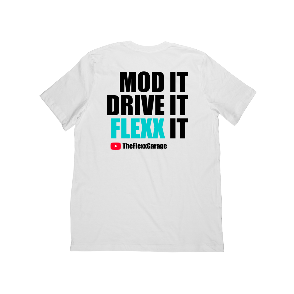 The Flexx Garage Gradient Logo Tee (White)