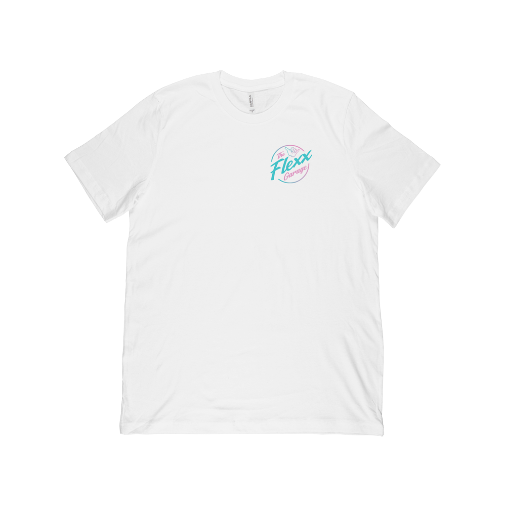 The Flexx Garage Gradient Logo Tee (White)