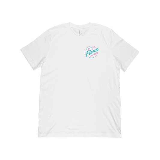 The Flexx Garage Gradient Logo Tee (White)