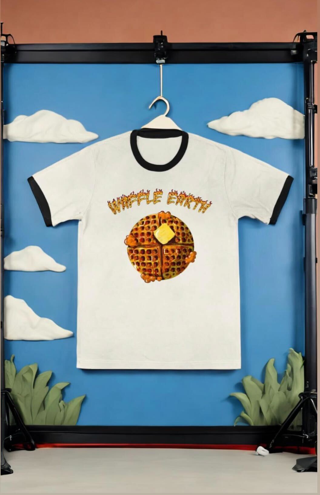 Waffle Earth - Ringer Tee (Vintage White)