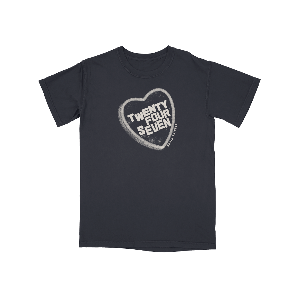 David Tribble - Twenty Four Seven Off-White Heart Heavyweight Tee