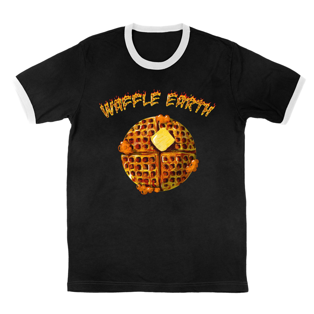 Waffle Earth - Ringer Tee (Black)