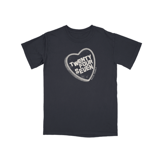 David Tribble - Twenty Four Seven Off-White Heart Heavyweight Tee