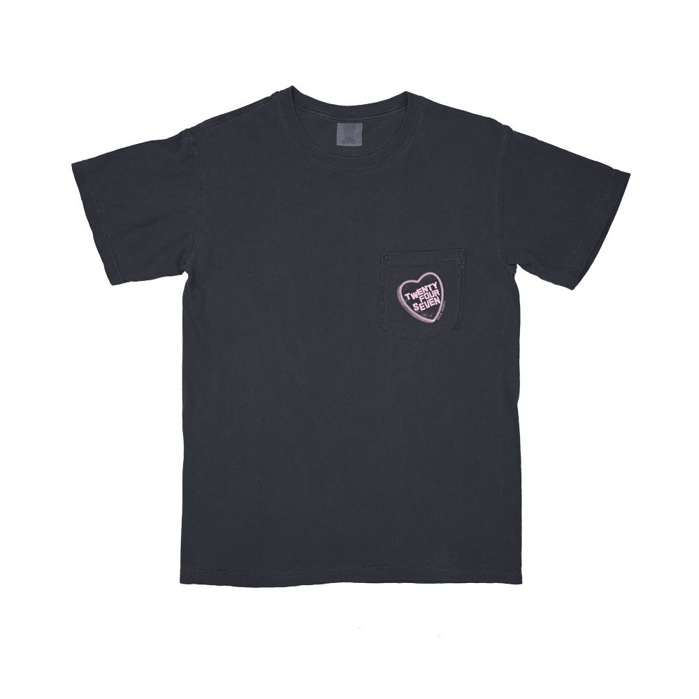 David Tribble - Twenty Four Seven Pink Heart Pocket Tee