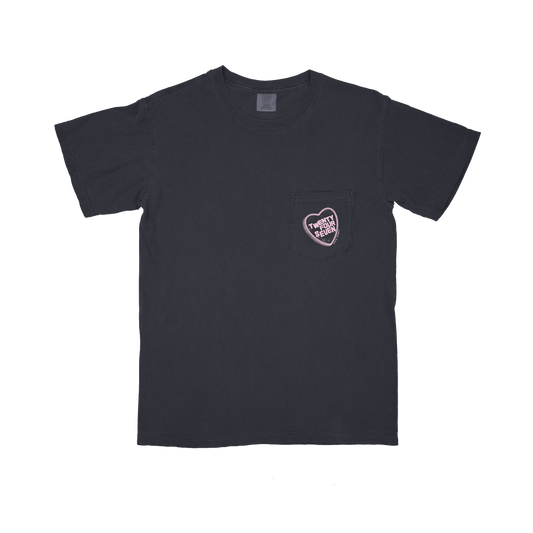 David Tribble - Twenty Four Seven Pink Heart Pocket Tee