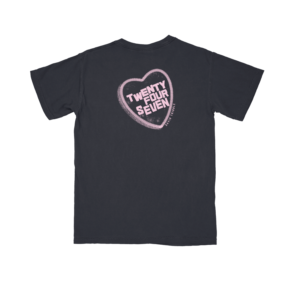David Tribble - Twenty Four Seven Pink Heart Pocket Tee